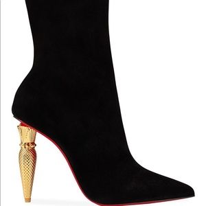 Christian Louboutin Lipbooty 100MM Suede Booties